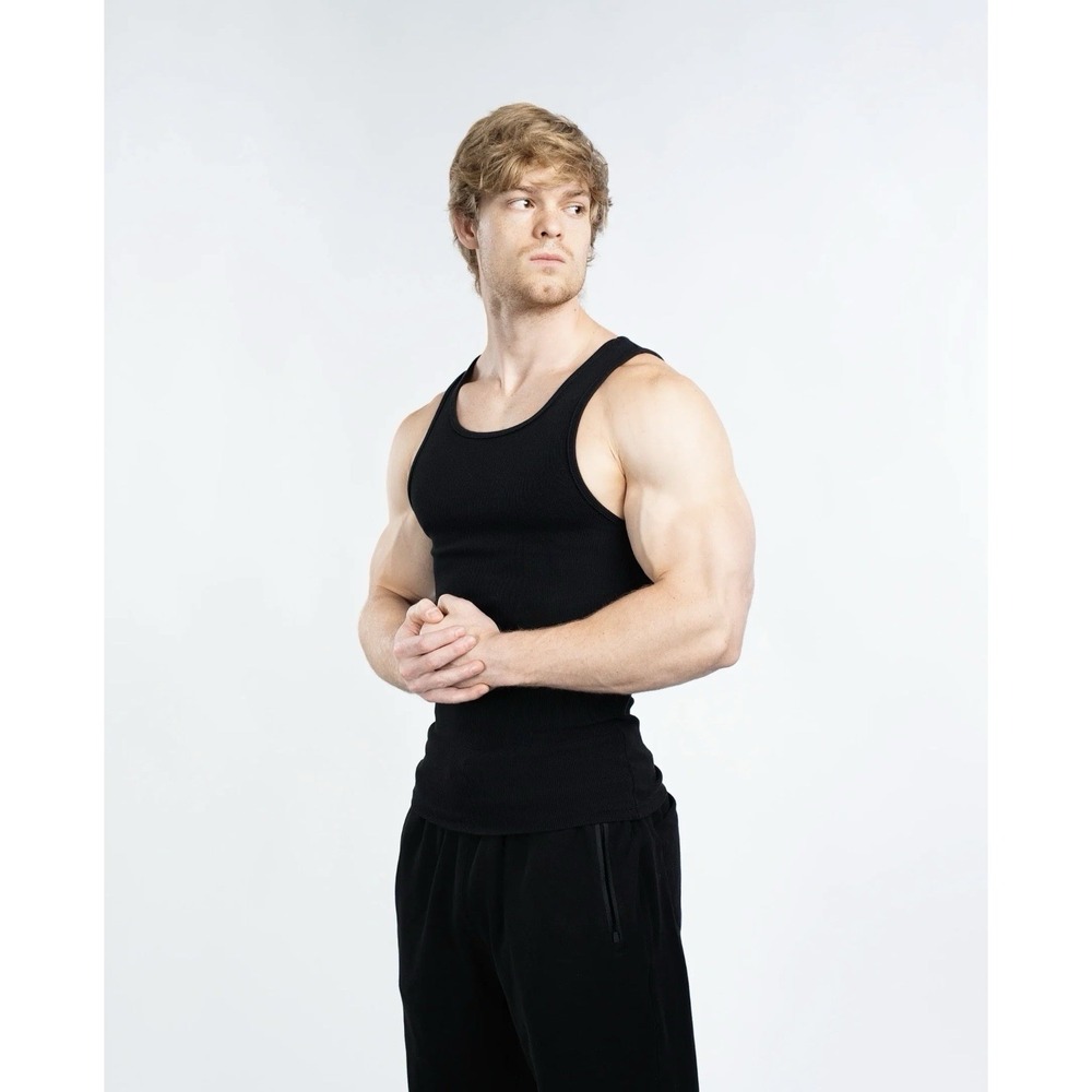 EKKOVISION Lifestyle Beaters Tank Top Men's Size Medium In Black V2 Gym NWT